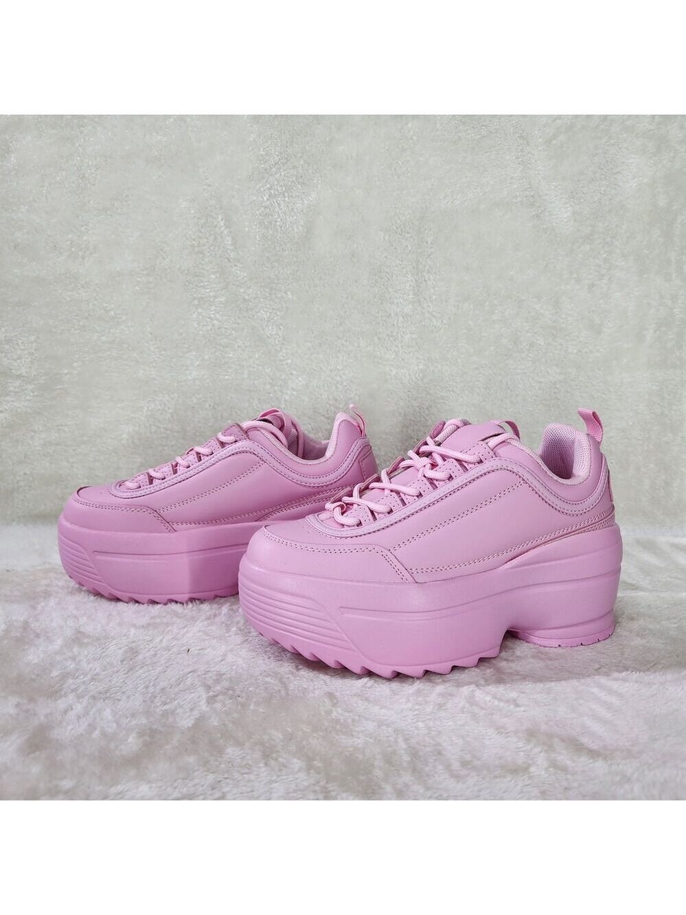 NIB Ultra Cush Baby Light Pink Platform Sneakers - Picture 3 of 7